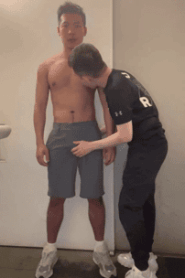 Bathroom Encounter with Two Young Muscular Men