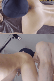 Two Young Lean Muscular Men in an Intimate Studio Scene