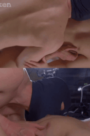 Two Young Muscular Men in an Intimate Bedroom Scene