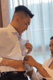 Bathroom Encounter with Two Prime-Age Muscular Men