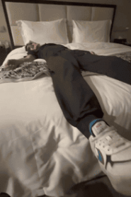 A Young Chubby Man in a Private Bedroom Encounter
