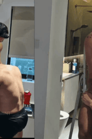 Two Young Muscular Men in an Intimate Bedroom Scene