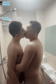 Bathroom Encounter with Two Young Lean Muscular Men