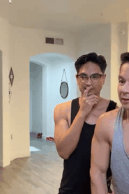 Three Young Muscular Men in an Intimate Sofa Scene