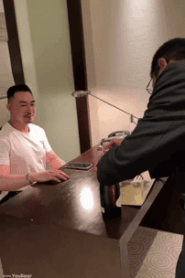 Two Prime-Age Muscular Men Share a Private Moment in the Hotel Room